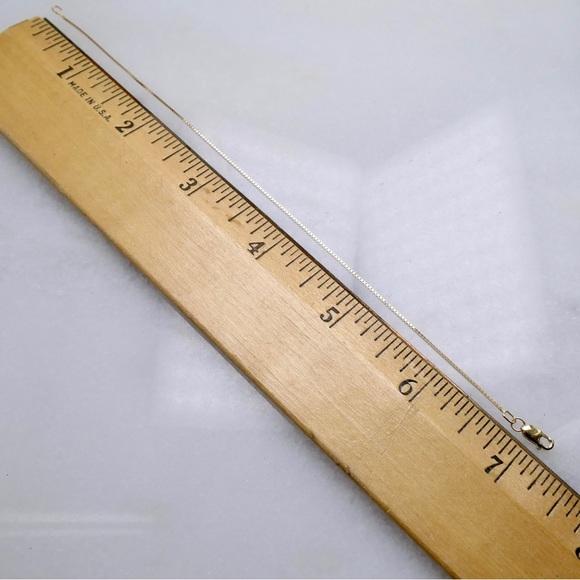 10K Yellow Gold 7" Box Link Bracelet Lobster Clasp .79g - New - Picture 5 of 6